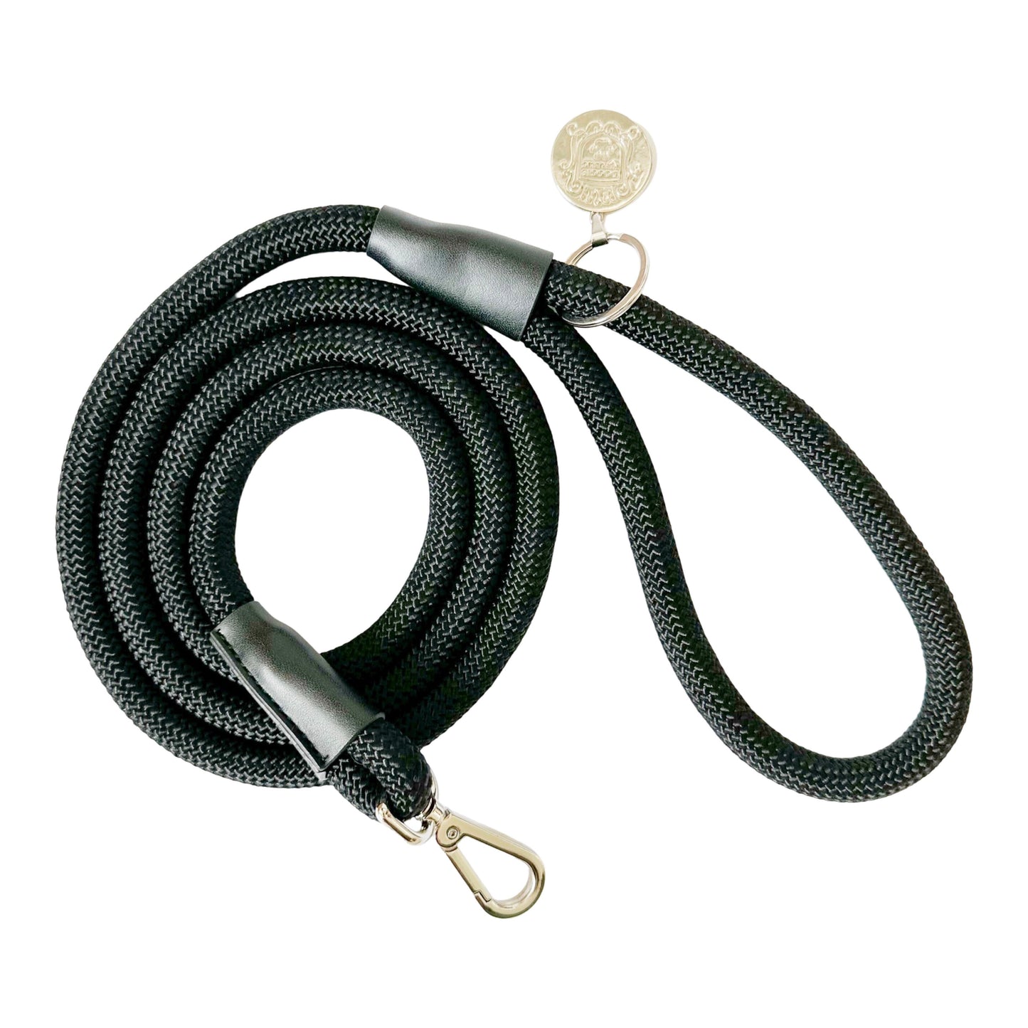 The Classic Leash - Licorice (Silver Hardware)