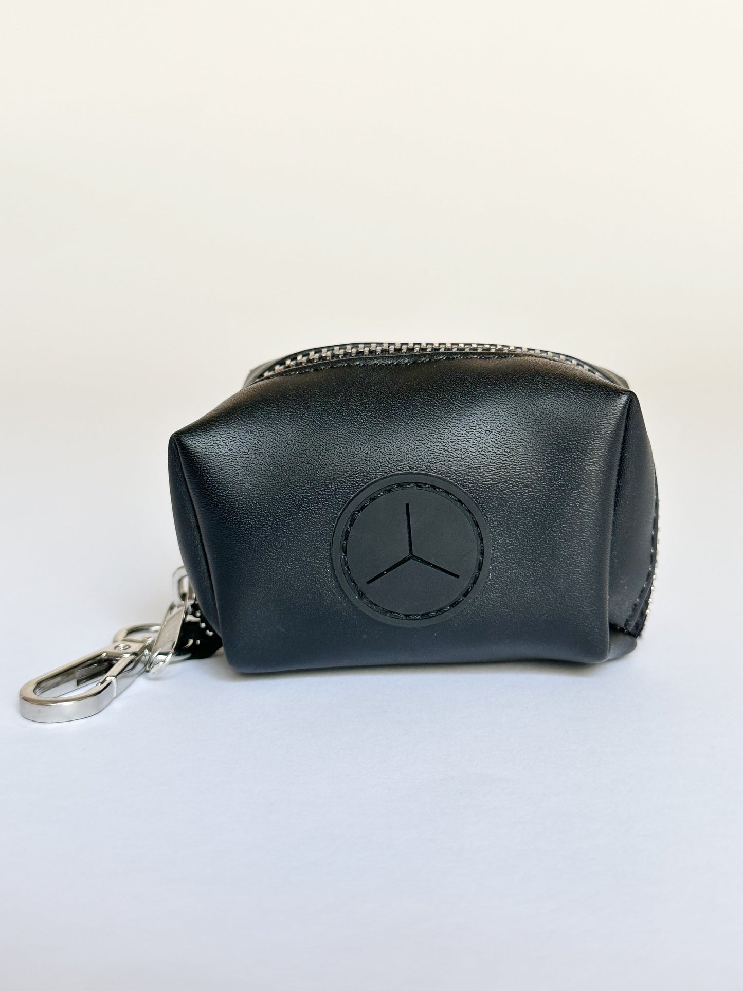 The Classic Waste Bag Holder - Licorice (Silver Hardware)