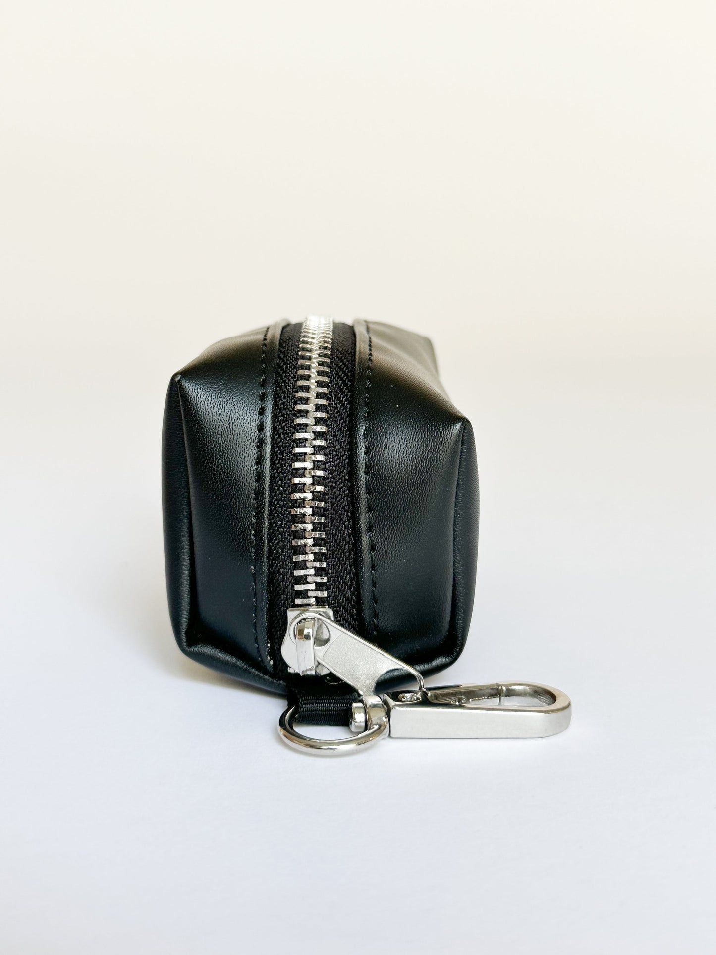 The Classic Waste Bag Holder - Licorice (Silver Hardware)